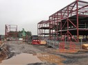 The steel on the left had side is the first part of our new PE department where we will have a full range of indoor facilities to complement our 3G pitches outside.